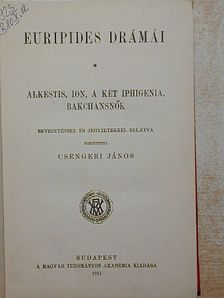 Euripides - Euripides drámái I. [antikvár]