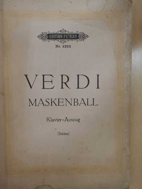G. Verdi - Ein Maskenball [antikvár]