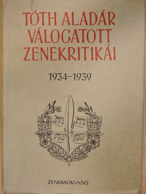 Tóth Aladár - Tóth Aladár válogatott zenekritikái  [antikvár]