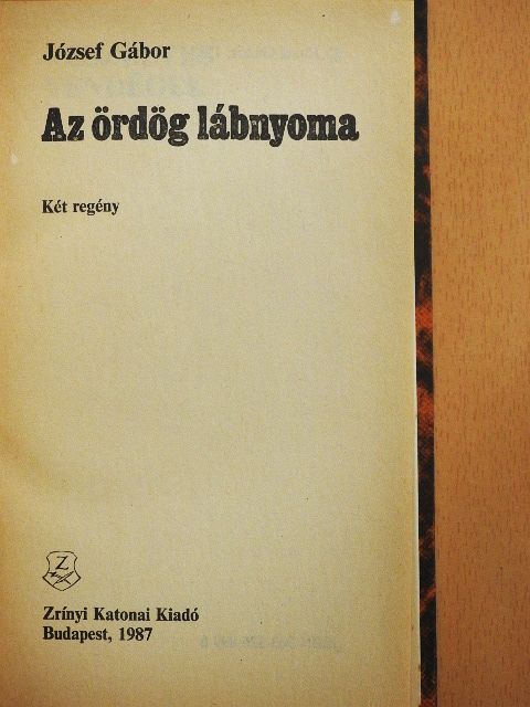 József Gábor - Az ördög lábnyoma [antikvár]