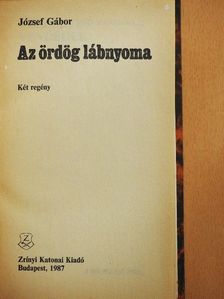 József Gábor - Az ördög lábnyoma [antikvár]