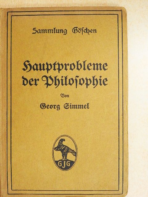Georg Simmel - Hauptprobleme der Philosophie (gótbetűs) [antikvár]