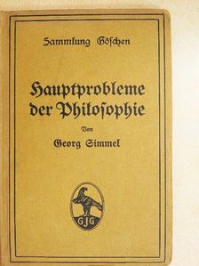 Georg Simmel - Hauptprobleme der Philosophie (gótbetűs) [antikvár]