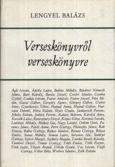 LENGYEL BALÁZS - Verseskönyvről verseskönyvre [antikvár]