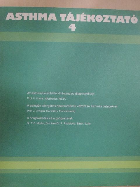 Dr. T. C. Medici - Asthma tájékoztató 4. [antikvár]