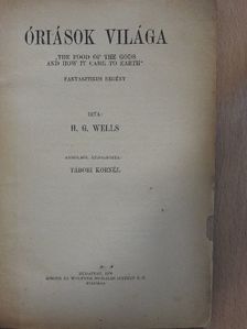H. G. Wells - Óriások világa [antikvár]