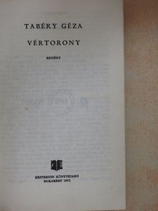 Tabéry Géza - Vértorony [antikvár]