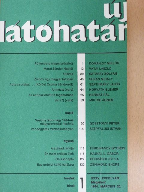 Harmat Pál - Új látóhatár 1984. március 20. [antikvár]