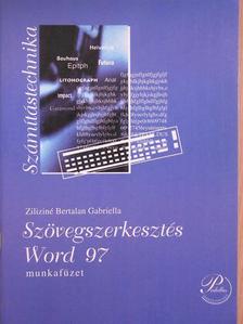 Ziliziné Bertalan Gabriella - Szövegszerkesztés Word 97 munkafüzet [antikvár]