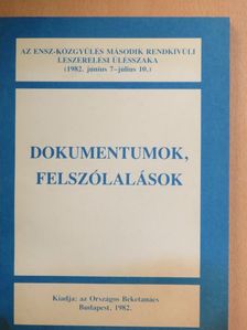 Dokumentumok, felszólalások [antikvár]