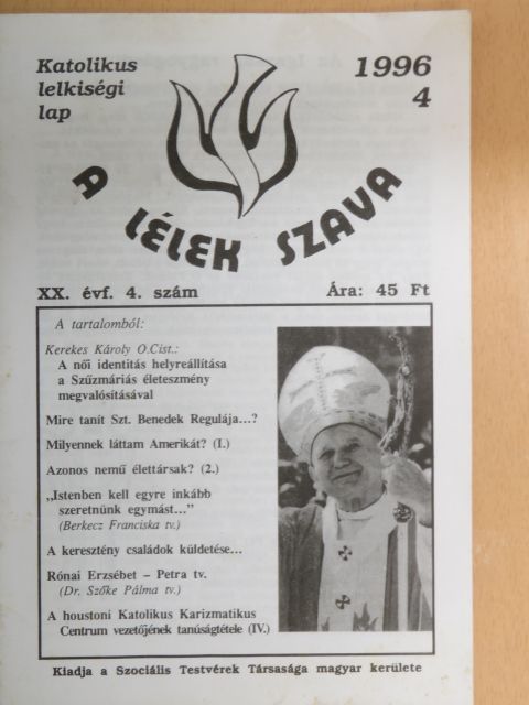 Berkecz Franciska - A lélek szava 1996/4. [antikvár]