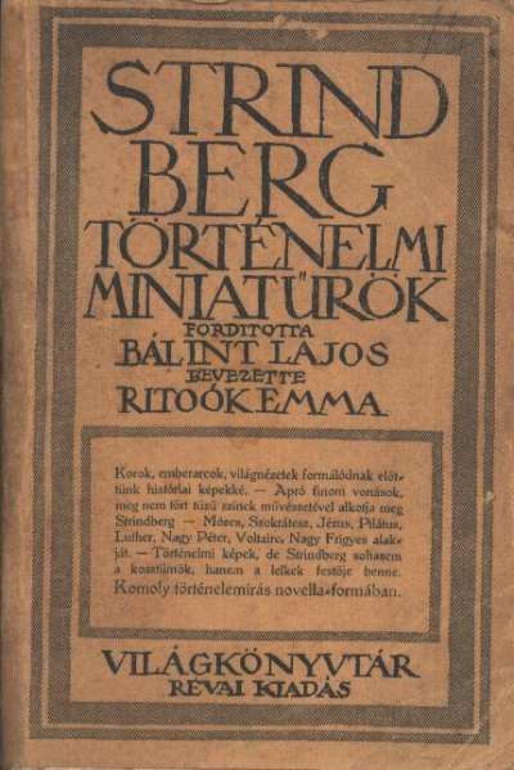 STRINDBERG - Történelmi miniatűrök [antikvár]