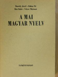 Bencédy József - A mai magyar nyelv [antikvár]