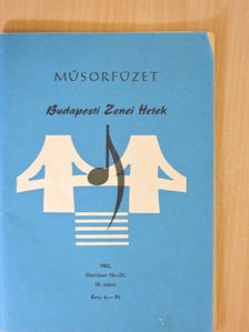 Budapesti Zenei Hetek műsorfüzet 1983/18. [antikvár]