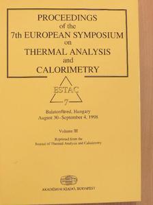 A. O. Silva - Proceedings of the 7th European Symposium on Thermal Analysis and Calorimetry III. (töredék) [antikvár]