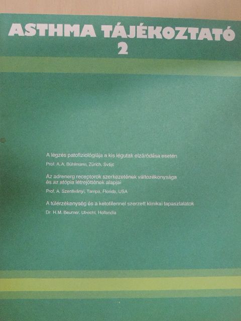 Dr. H. M. Beumer - Asthma tájékoztató 2. [antikvár]