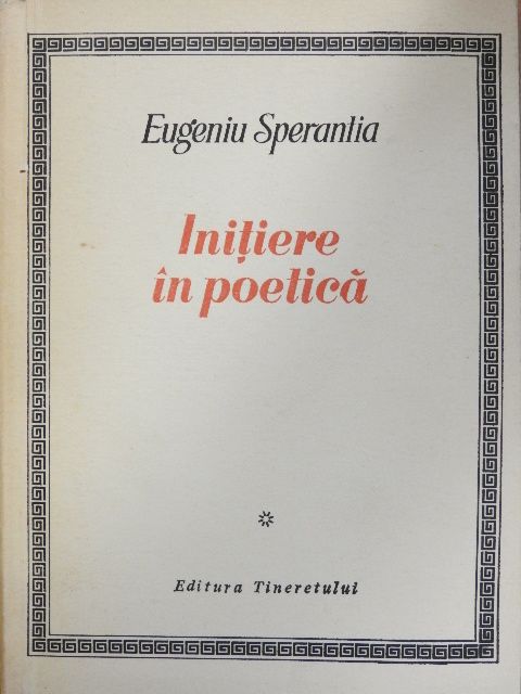 Eugeniu Sperantia - Initiere in poetica [antikvár]