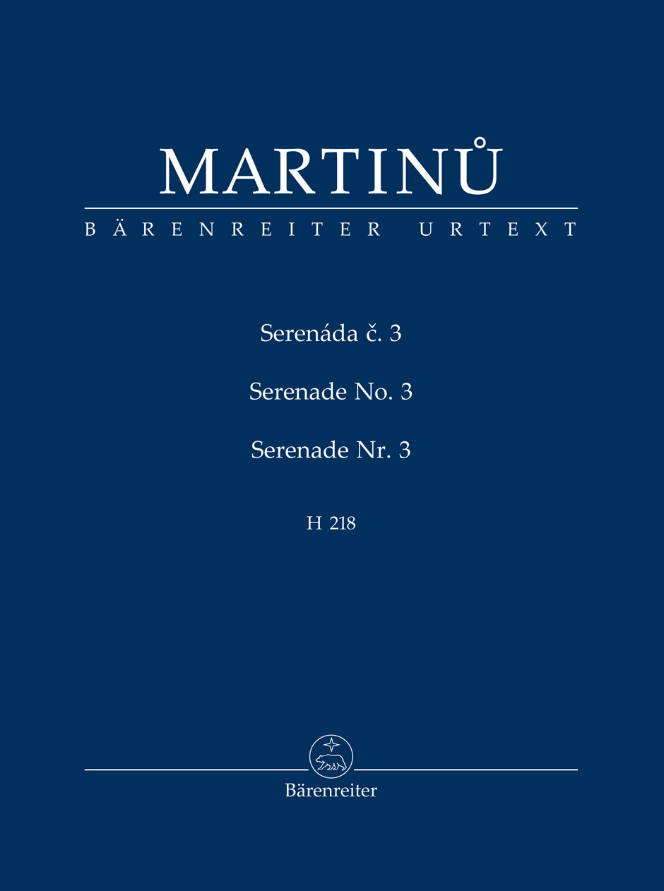 MARTINU - SERENADE NO.3,  H 218 TASCHENPARTITUR