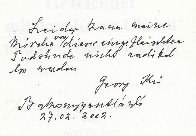 Pfarrer György Kis - Gezeichnet mit dem Kreuz Christi und dem Stern Davids (dedikált) [antikvár]