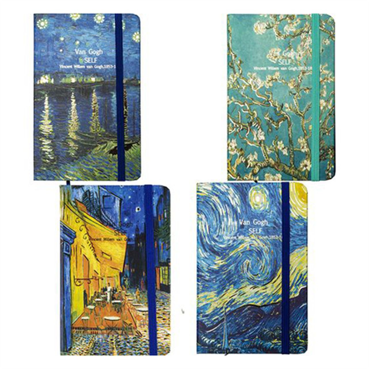P0130 - 1365 - Jegyzetfüzet Centrum A/6 80 lapos vonalas kemény fedeles Van Gogh
