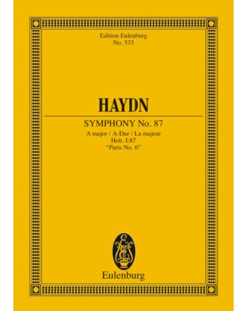 HAYDN,J - SYMPHONY NO.87 A-DUR TASCHENPARTITUR,ANTIKVÁR