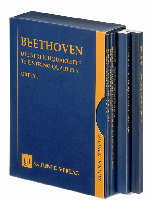 BEETHOVEN - STREICHQUARTETTE STUDIENPARTITUR URTEXT KOMPLETT IN EINEM BOX (7 HEFTE)