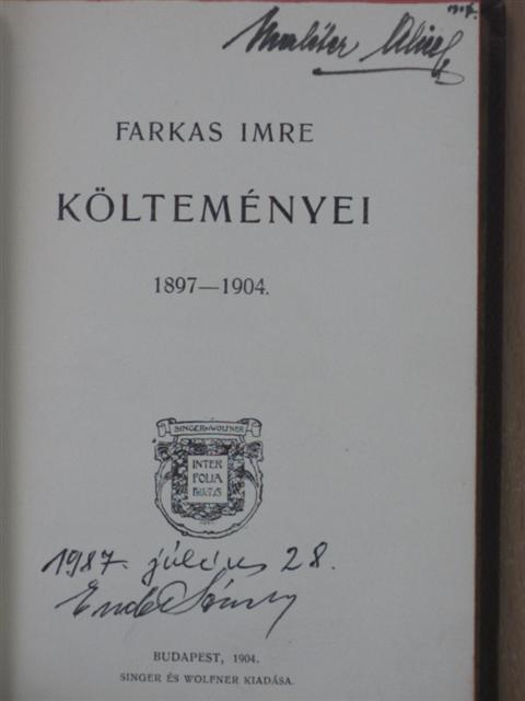 Farkas Imre - Farkas Imre költeményei [antikvár]