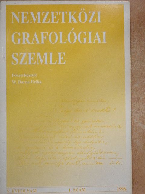 Cahterine Mangaud - Nemzetközi Grafológiai Szemle 1998/1. [antikvár]
