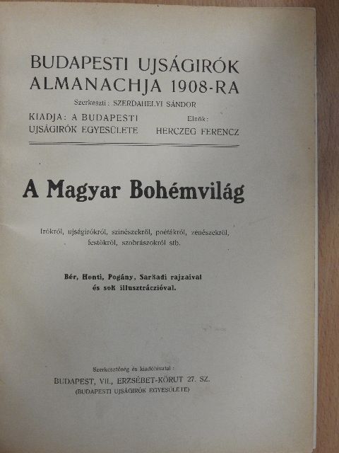 Ábrányi Emil - A Magyar Bohémvilág [antikvár]