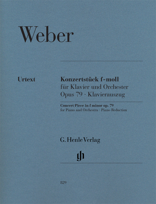 WEBER - KONZERTSTÜCK f-MOLL FÜR KLAVIER UND ORCHESTER OP.79 KLAVIERAUSZUG URTEXT
