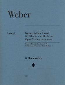 WEBER - KONZERTSTÜCK f-MOLL FÜR KLAVIER UND ORCHESTER OP.79 KLAVIERAUSZUG URTEXT