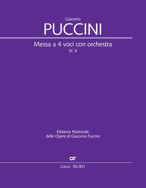 Puccini - MESSA A 4 VOCI CON ORCHESTRA SC 6. BEARB. FÜR KAMMERORCHESTER VON J. LINCKELMANN. PARTITUR