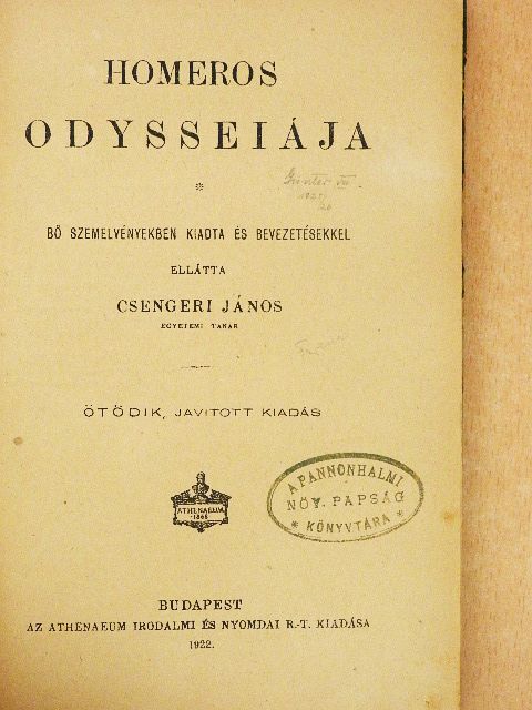 Homeros - Homeros Odysseiája [antikvár]