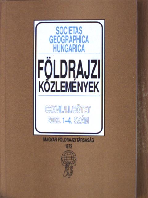 Abonyiné Palotás Jolán - Földrajzi Közlemények 2003/1-4. [antikvár]