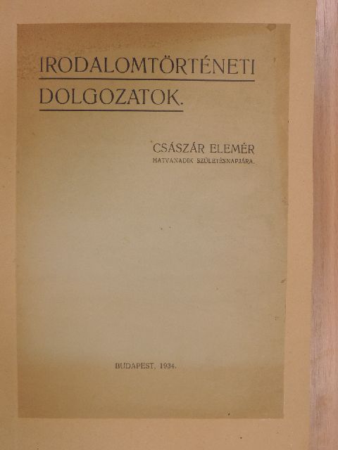 Bánrévy György - Irodalomtörténeti dolgozatok [antikvár]