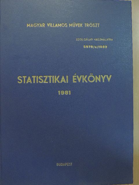 Statisztikai évkönyv 1981 [antikvár]