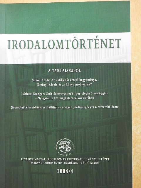 Eisemann György - Irodalomtörténet 2008/4. [antikvár]