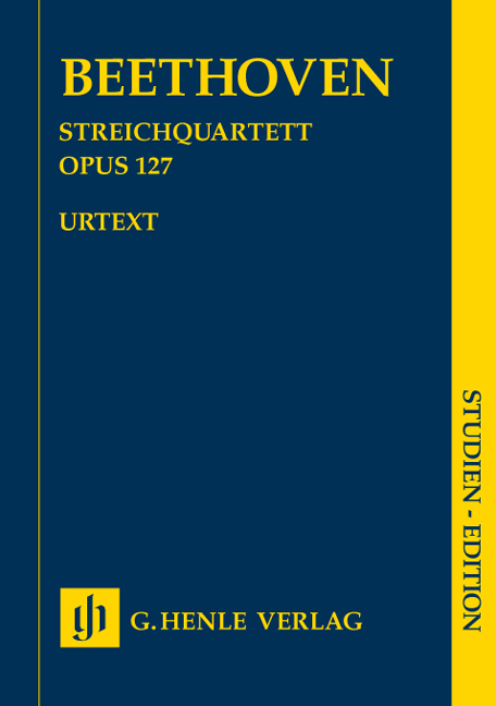 BEETHOVEN - STREICHQUARTETT ES-DUR OP.127, STUDIENPARTITUR URTEXT (EMIL PLATEN)