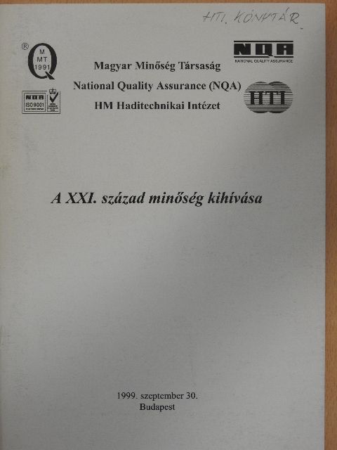 A XXI. század minőség kihívása [antikvár]