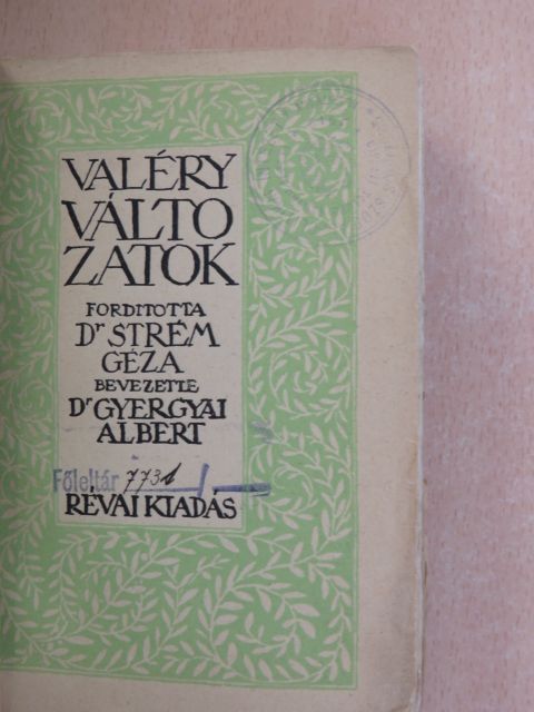 Paul Valéry - Változatok [antikvár]