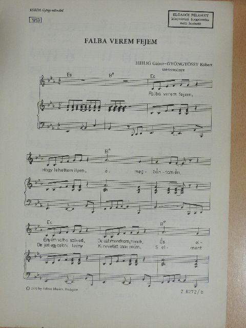 Gyöngyössy Róbert - Falba verem fejem [antikvár]