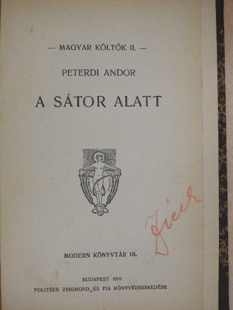 Adolf Hildebrand - A sátor alatt/A forma problémája a képzőművészetben [antikvár]
