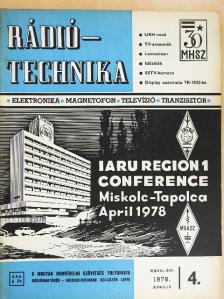 Bassó Andor - Rádiótechnika 1978. április [antikvár]