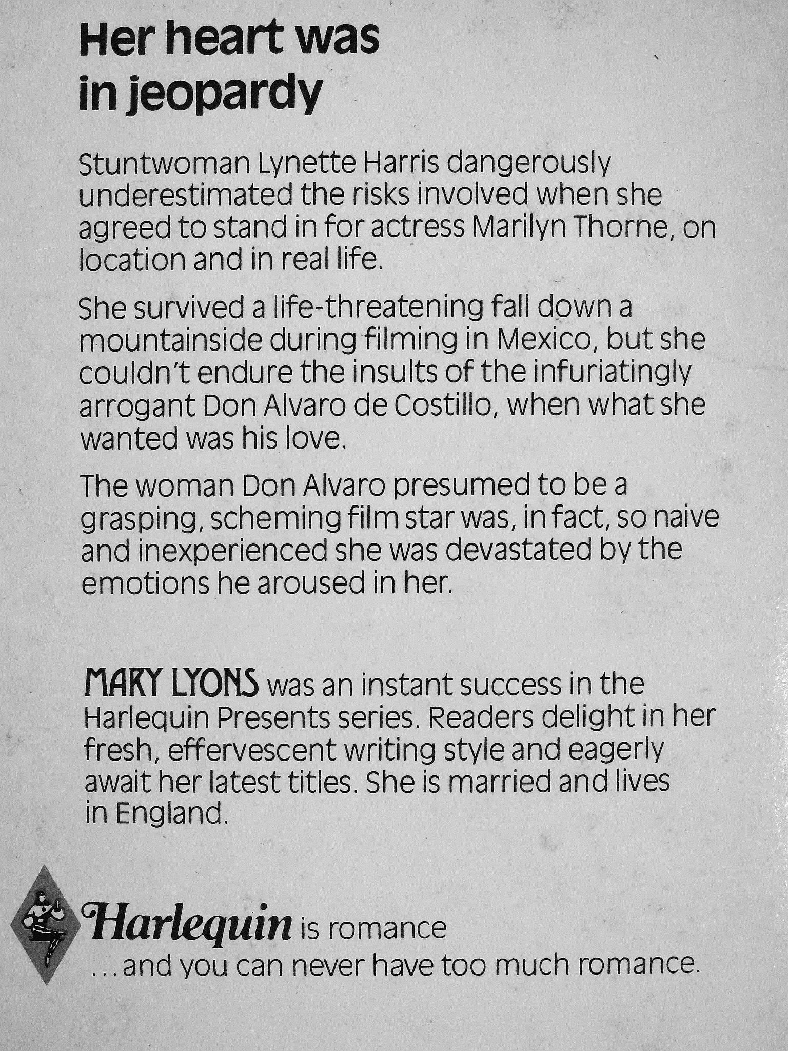 Mary Lyons - Dangerous Stunt [antikvár]