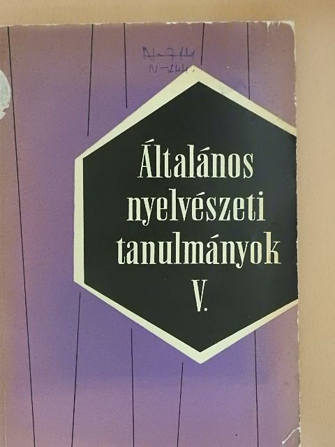 Benkő Loránd - Általános nyelvészeti tanulmányok V. [antikvár]