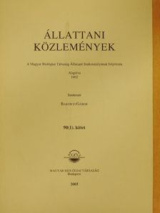 Cserkész Tamás - Állattani Közlemények 90/1. [antikvár]