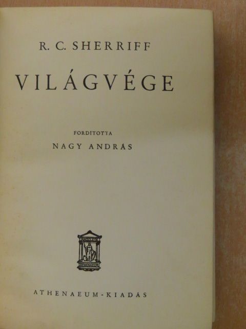 R. C. Sherriff - Világvége [antikvár]