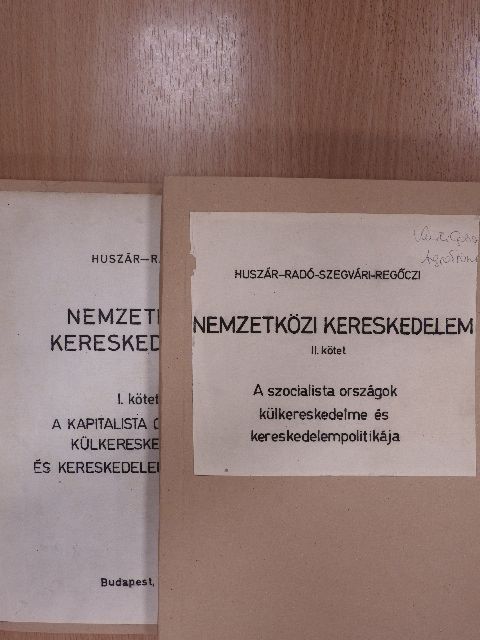 Dr. Huszár Ernő - Nemzetközi kereskedelem I-II. [antikvár]