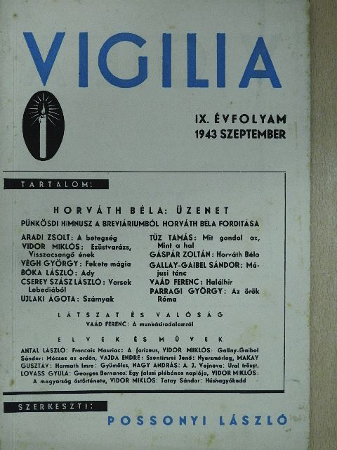 Antal László - Vigilia 1943. szeptember [antikvár]