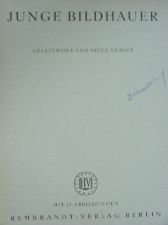 Junge Bildhauer (Dobrovits Aladár könyvtárából) [antikvár]